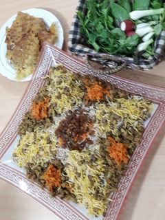 عکسی از دستور عدس پلو
