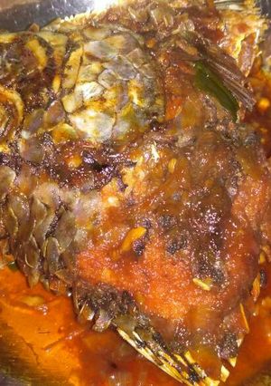 Foto resep Kepala ikan disambelim simple