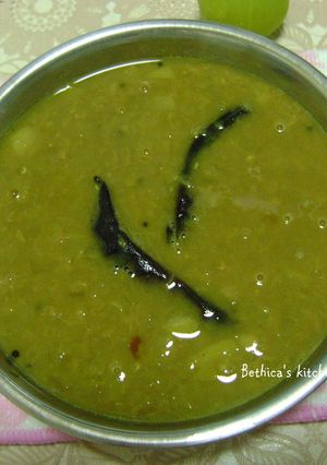 A picture of Amloki Dal (Gooseberry Dal - Bengali Style).