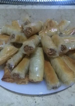 صورة لوصفة اصابع الجلاش بالمكسرات