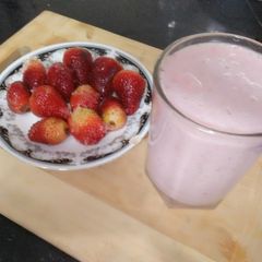 Strawberry Milk Shake😃😃 A picture of Strawberry Milk Shake😃😃.