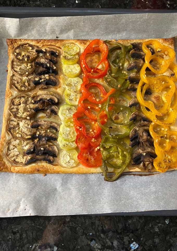 Una foto de Coca de verduras al horno