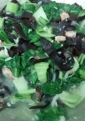 Foto resep Cah Pok Coy dengan Jamur Kuping dan Udang