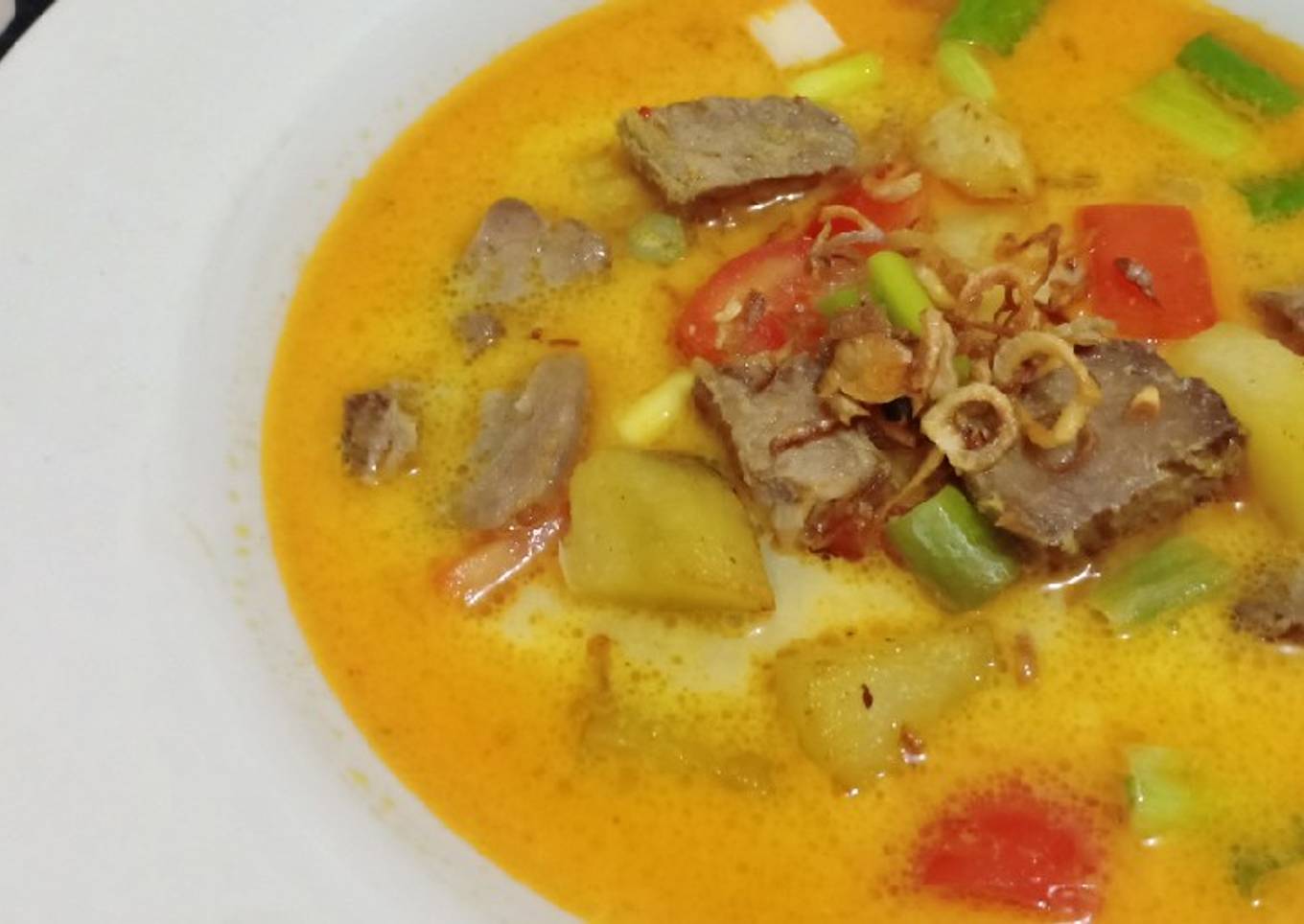 Soto Daging Kuah Santan + Susu