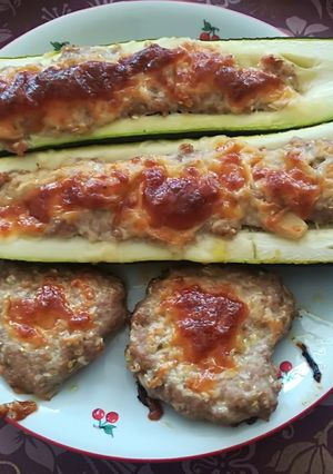 Fitt töltött cukkini recept fotója