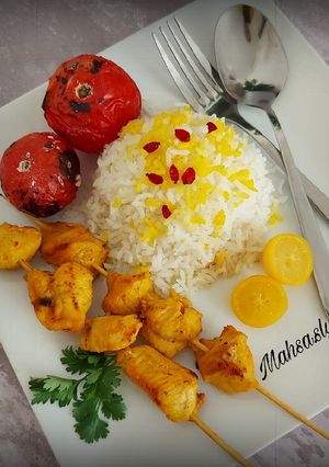 عکسی از دستور 💕 جوجه سیخی تابه ای 😍