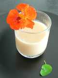 Smoothie au melon et yaourt kéfir parfumé au sucre vanillé