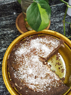 Una foto de Torta con harina integral saludable apta diabéticos sin refinados y sin azúcar🍰🍫