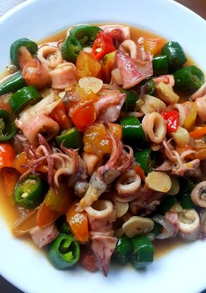 Foto resep Tumis Cumi Asin Cabe Ijo