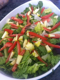 Una foto de Ensalada fresca y vinagreta