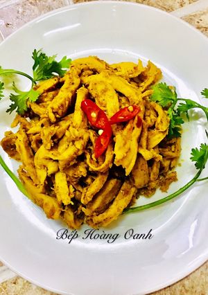 Hình của món Mì Căn Xào Cà Ri Sả Ớt Chay.
