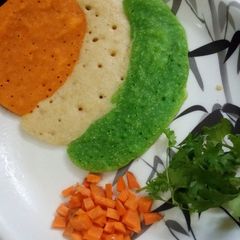 A picture of Tricolour Rice cheela.