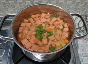 Foto resep Sup Makaroni Luncheon Ayam