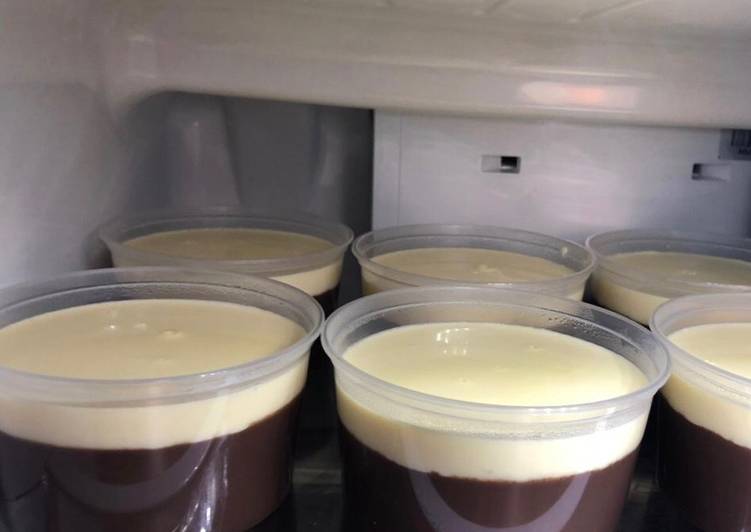 Cara Membuat Choco Pudding Vanilla Vla Kekinian