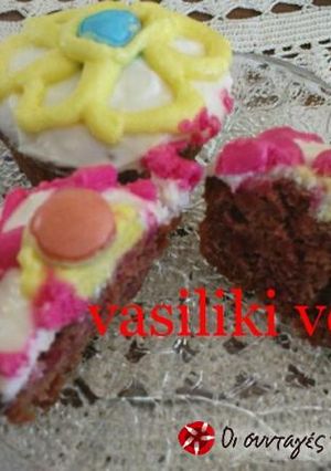 Φωτογραφία της συνταγής Red velvet cakes με φυσικό κόκκινο χρώμα
