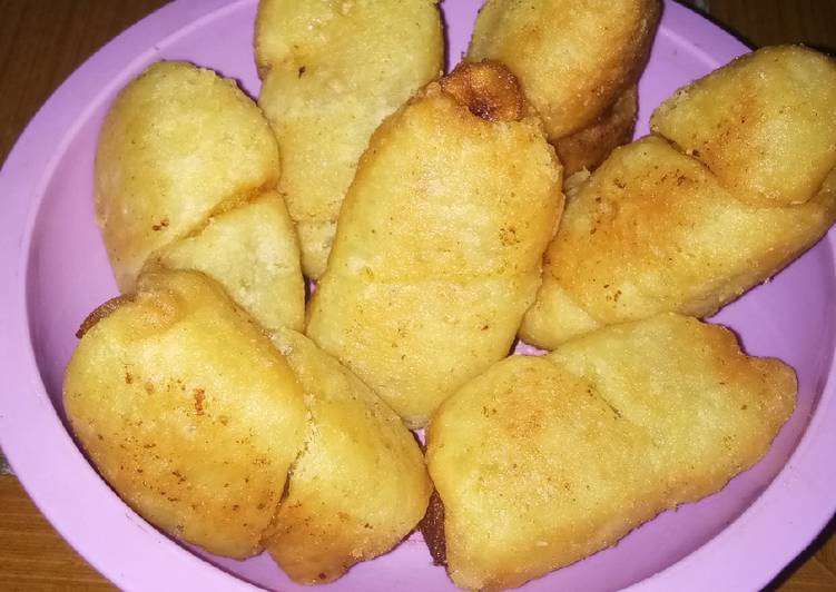 Resep Roti mentega goreng isi pisang Anti Gagal