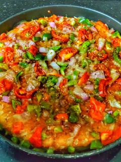கோதுமை பிட்ஸா(wheat pizza recipe in tamil) செய்முறை முக்கிய புகைப்படம்