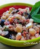168.🥗Ensalada de garbanzos, tomate seco y anchoas con veganesa🍅