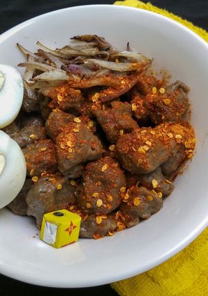 A picture of Danwake(Beans Dumplings).