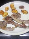 Cordero con patatas al grill doble