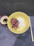 Steak + Shoyu + Wasabi + rice bowl
