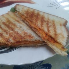 Garlic, Cheese, Pudla, Grilled Sandwich A picture of Garlic, Cheese, Pudla, Grilled Sandwich.