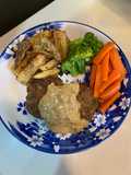 Hamburg Steak with Creamy Onion Sauce