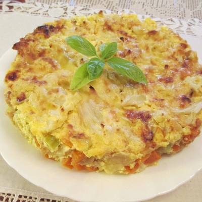 Pudin de verduras sin nata