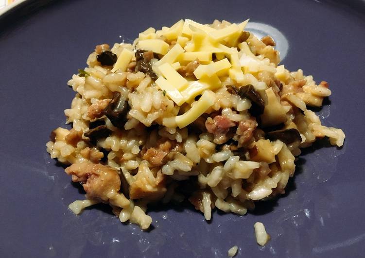 Risotto salsiccia e funghi