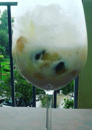 Hình của món Vú sữa dầm đá.