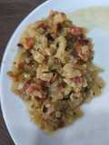 Pencas de acelgas rehogadas con guanciale para guarnición