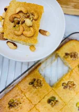 صورة لوصفة بسبوسة بدون بيض ❤️