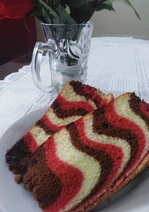 Foto resep Bolu zebra putih telur