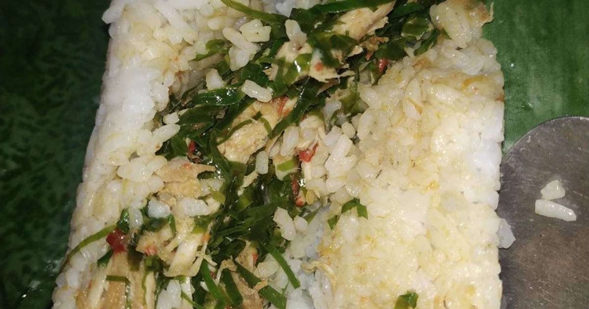 Resep Nasi Bakar Isi Ayam Suwir Daun Melinjo Oleh Citraaaaa Cookpad