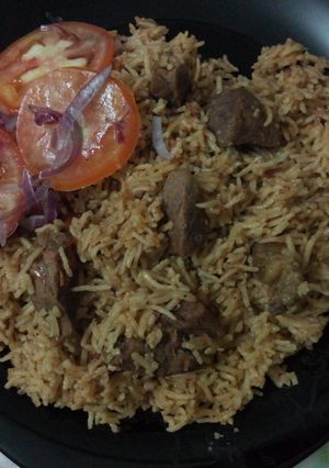 A picture of Beef pilau #Authormarathon#.