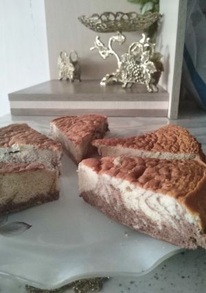عکسی از دستور کیک دورنگ