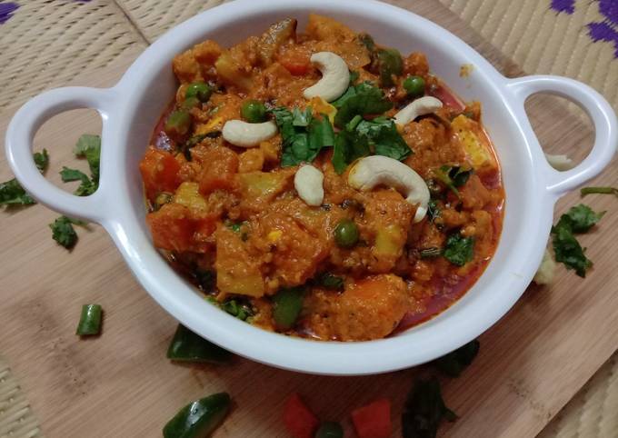 Restaurant style mix veg sabji