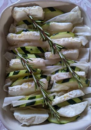 Une photo de Pâte filo, courgette et chèvre frais