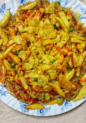 A picture of Instant noodles chowmin.