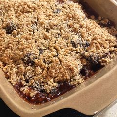 A picture of Apple & Black Cherry Crumble.