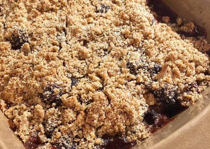 Recipe of Quick Apple &amp; Black Cherry Crumble