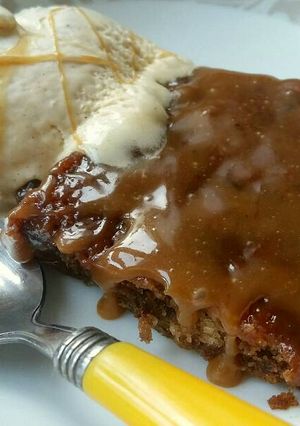 A picture of Vickys Sticky Toffee Pudding, GF DF EF SF NF.