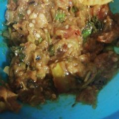 A picture of Baingan bharta.