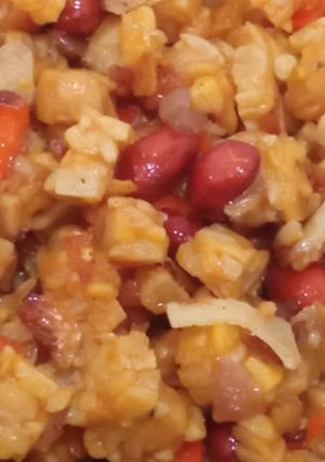 Foto resep Orek tempe kacang rebon tomat