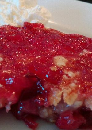Una foto de Crumble de ciruela