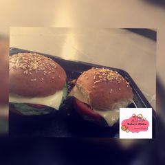 A picture of Sweet homemade burger.