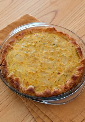 Una foto de Tarta de choclo con 3 ingredientes 🌽