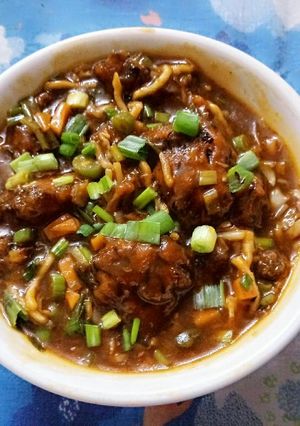 A picture of Veg manchurian.