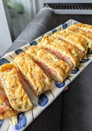 Hình của món Trứng cuộn thanh cua cho ngày siêu lười.