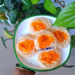 A picture of Rose Shaped - Layered Khajyache Chirote (CKP style).